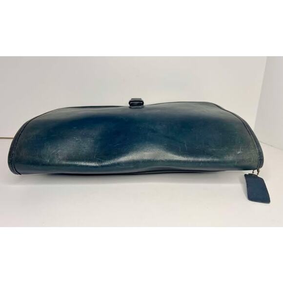 Coach Navy Bonnie Cashin Era Leather Buckled Clutch High, NYC Made - Picture 7 of 16